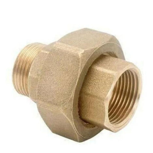 UNIÃO DE LATÃO 3 PEÇAS 1¼" MACHO FÊMEA TH341