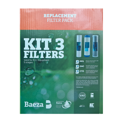 KIT 3 CARTUCHOS OSMOSIS INVERSA PERLA