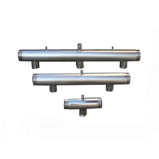COLECTOR INOX. 21/2" x 2 TOMAS 11/2"