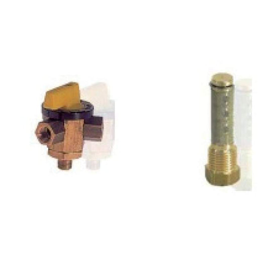 VÁLVULA DE 3 VIAS ROSCA MACHO 1/4" - SAÍDA 1/8" RH