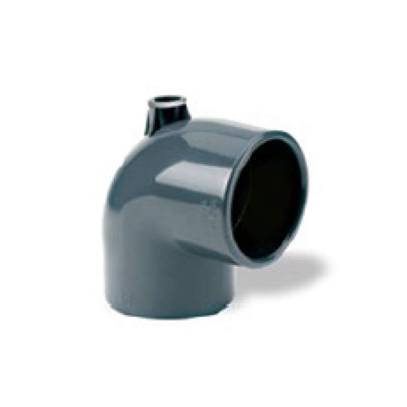 COTOVELO PVC D.125- 90º COLA ROSCA FÊMEA SAÍDA 2" VER