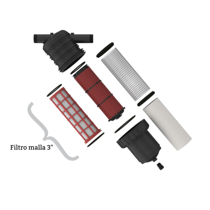 FILTRO MALLA 3" ROJO 120 MESH INOX