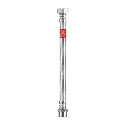 MANGUEIRA FLEXÍVEL 3/4M-3/4H D.IN.13MM.LONG.30CM.MALHA DE AÇO INOXIDÁVEL